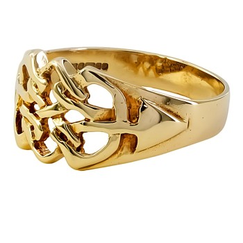 9ct gold Celtic Ring size R